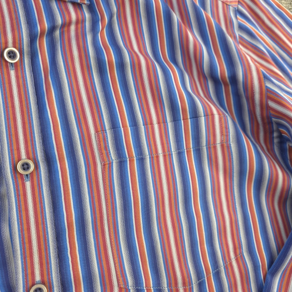 Johnston Murphy Shirt Large Tailored Fit Long Sleeve Button Up Multicolor - Picture 2 of 8